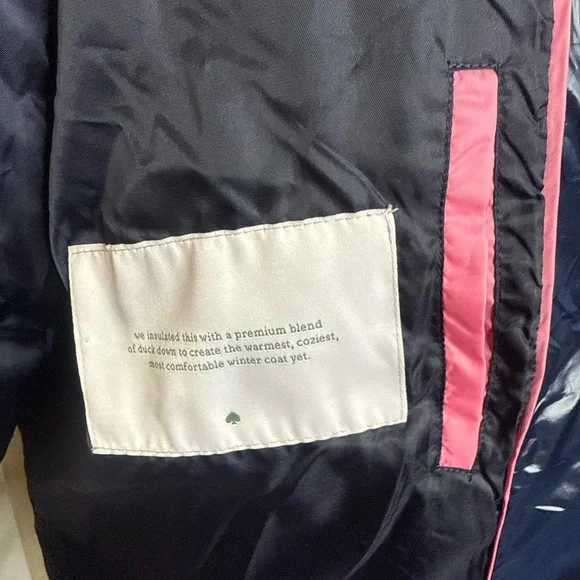 ❤️Kate Spade NWT Glossy Blue Puffer Coat.Size XL.